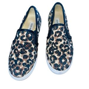 Steve Madden Leopard Print Women's Slip-On Shoes size 6M